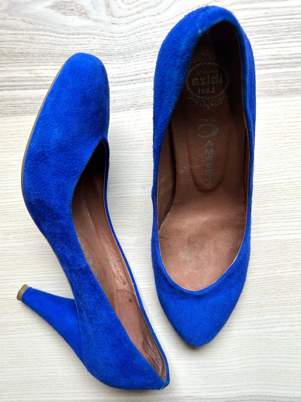 Jeffrey Campbell Suede Chunky Pump Heels Royal Blue Quiet Luxury Size 8